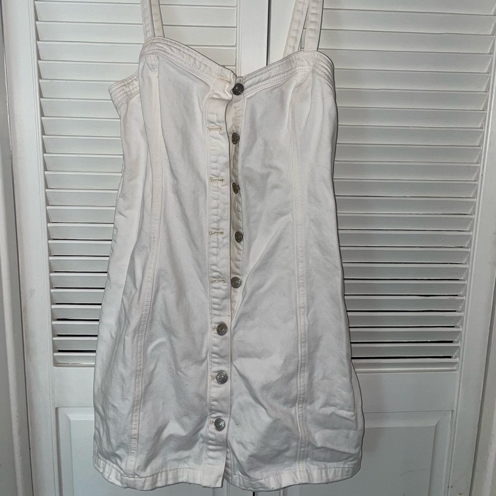 White denim dress